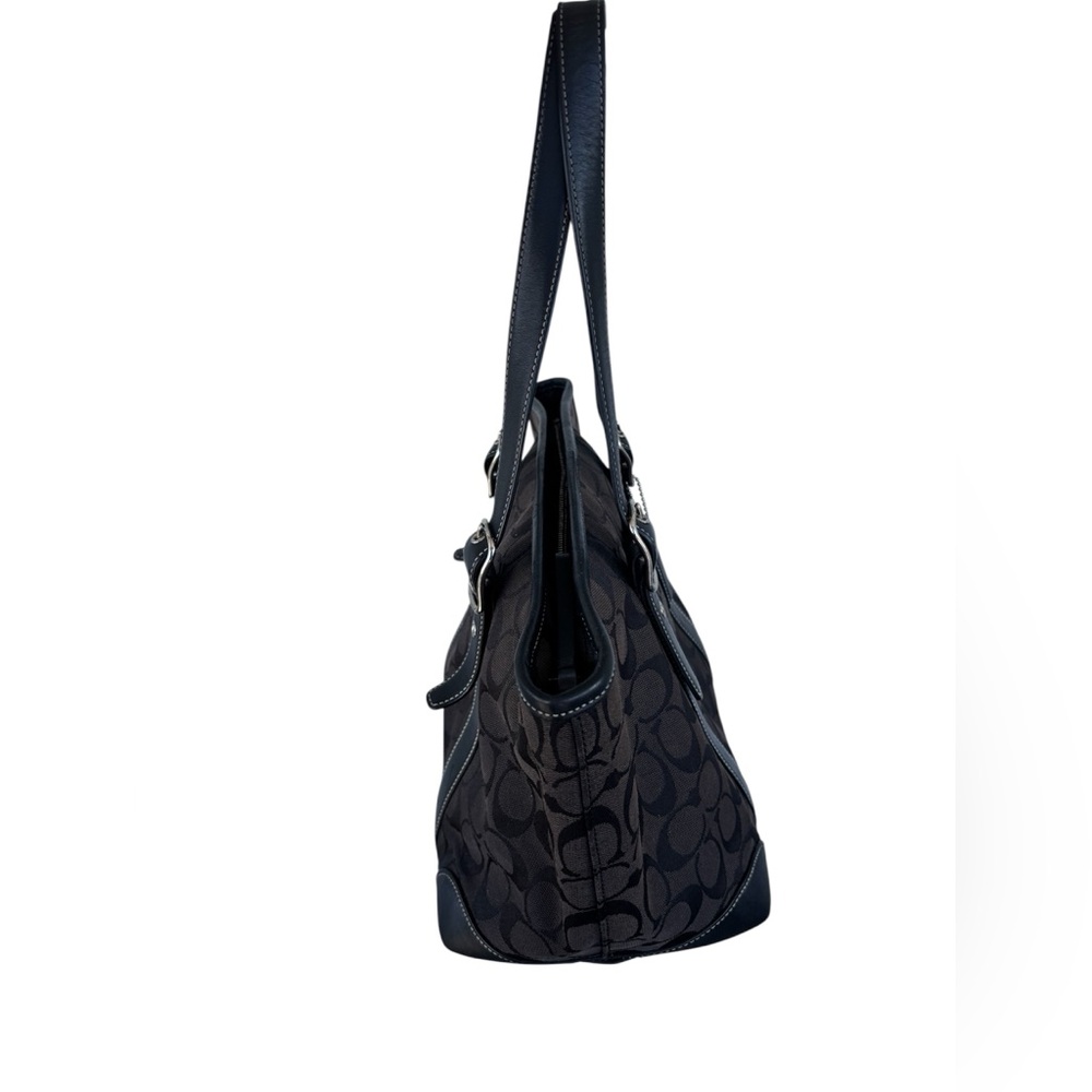 Vintage Coach Black Signature Tote Bag - Picture 7 of 12